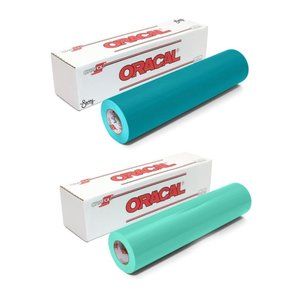 2 Pack 12"x 1 Yard Oracal 651 MINT & TURQUOISE Cricut Hobby Craft Vinyl Decal